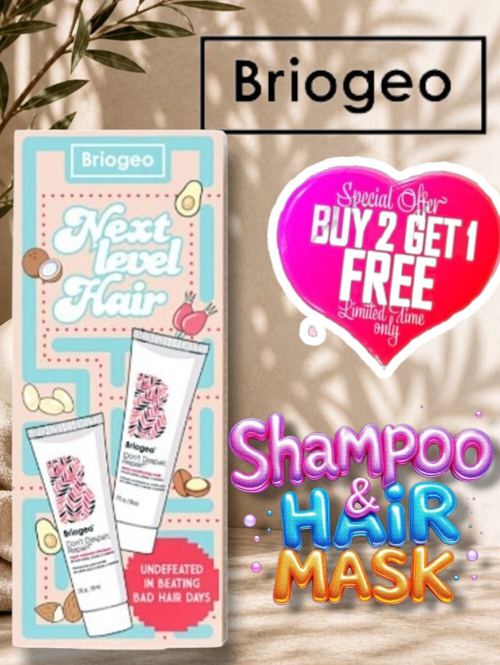 BRIOGEO Shampoo & Conditioning Hair Mask Duo